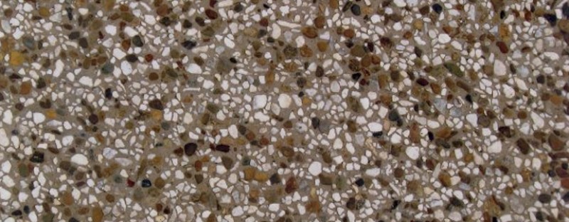 Exposed concrete driveway